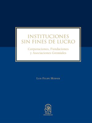 cover image of Instituciones sin fines de lucro
